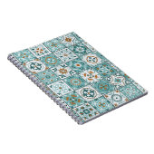 モロッコ地中海のタイルの継ぎ目のないパターン ノートブック (右側)