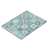 モロッコ地中海のタイルの継ぎ目のないパターン ノートブック (左側)