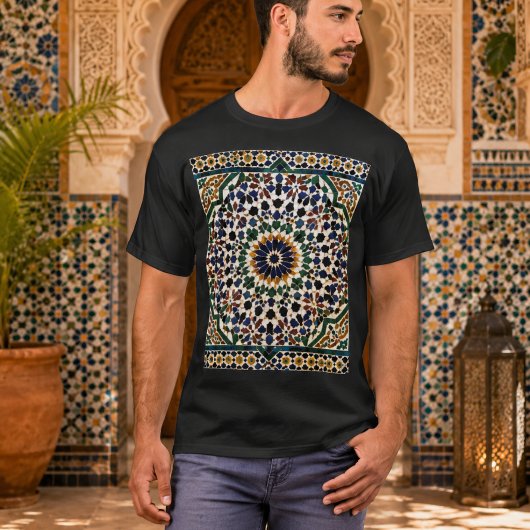 モロッコ幾何学模様Tシャツ | イスラムモザイク Tシャツ
