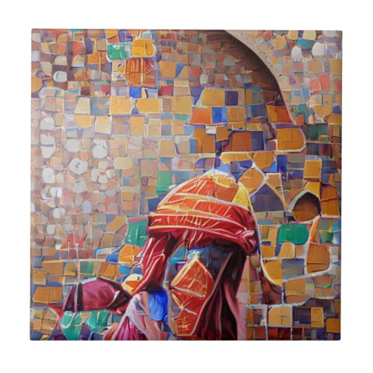 モロッコ数々のモザイク色の休日の幾何学的アート タイル (正面)