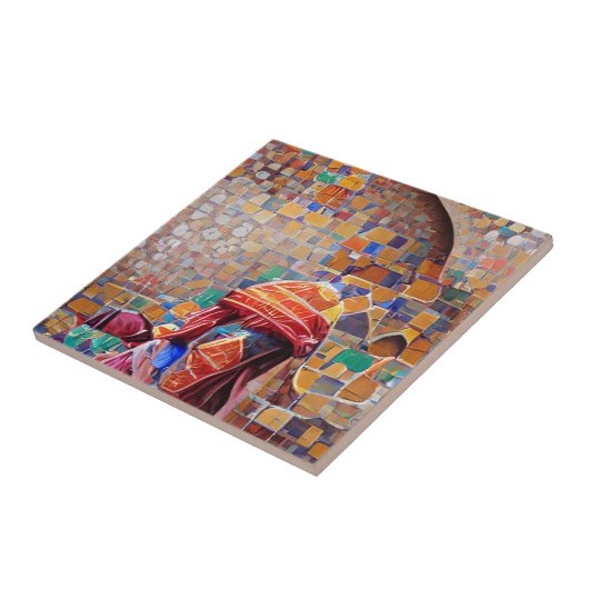 モロッコ数々のモザイク色の休日の幾何学的アート タイル (側面)