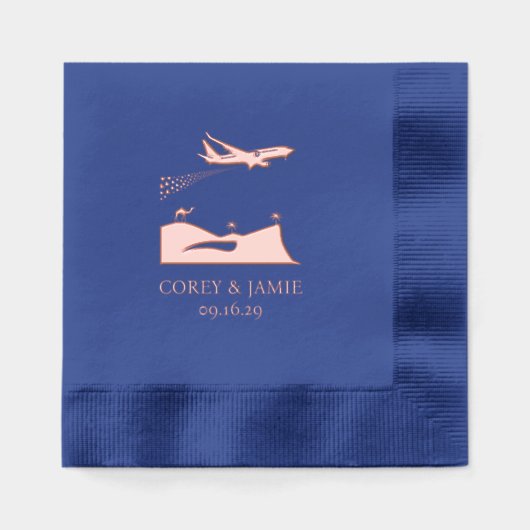 モロッコ旅券 箔ナプキン (正面)