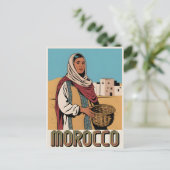 モロッコ旅行はがき（地元の女性ギフト付き） ポストカード (スタンド正面)