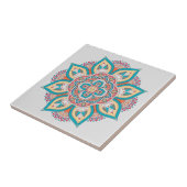 モロッコ曼荼羅のカラフル民族パターン タイル (側面)