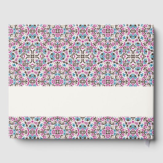 モロッコ格子幾何学曼荼羅結婚の ゲストブック (裏面)