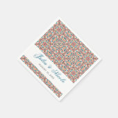 モロッコ格子幾何学曼荼羅結婚の スタンダードカクテルナプキン (角)