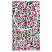 モロッコ格子幾何学曼荼羅結婚の スモールペーパーバッグ (裏面)