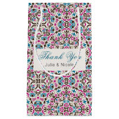 モロッコ格子幾何学曼荼羅結婚の スモールペーパーバッグ (正面)