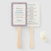 モロッコ格子幾何学曼荼羅結婚の ハンドファン (正面&裏面)