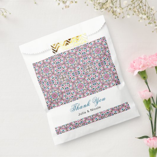 モロッコ格子幾何学曼荼羅結婚の フェイバーバッグ (封をした状態)