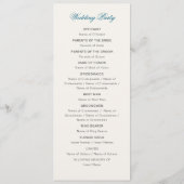 モロッコ格子幾何学曼荼羅結婚の プログラム (裏面)