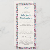 モロッコ格子幾何学曼荼羅結婚の プログラム (正面/裏面)