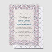 モロッコ格子幾何学曼荼羅結婚の ベラム紙招待状 (オフセット (招待状))