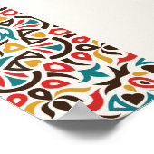 モロッコ格子幾何学曼荼羅結婚の ポスター (角)