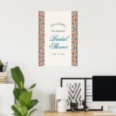 モロッコ格子幾何学曼荼羅結婚の ポスター (ホームオフィス)