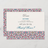 モロッコ格子幾何学曼荼羅結婚の メニュー (正面/裏面)