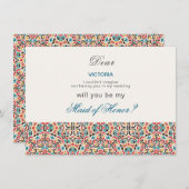 モロッコ格子幾何学曼荼羅結婚の メニュー (正面/裏面)