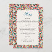 モロッコ格子幾何学曼荼羅結婚の メニュー (正面/裏面)