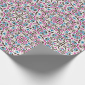 モロッコ格子幾何学曼荼羅結婚の ラッピングペーパー (角)