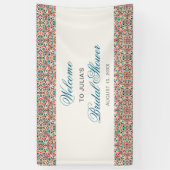 モロッコ格子幾何学曼荼羅結婚の 横断幕 (縦)