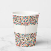 モロッコ格子幾何学曼荼羅結婚の 紙コップ (右)