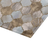 モロッコ棚白大理石と金ゴールド カッティングボード (角)