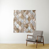 モロッコ棚白大理石と金ゴールド タペストリー (インサイチュ(横))