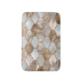 モロッコ棚白大理石と金ゴールド バスマット (正面縦)