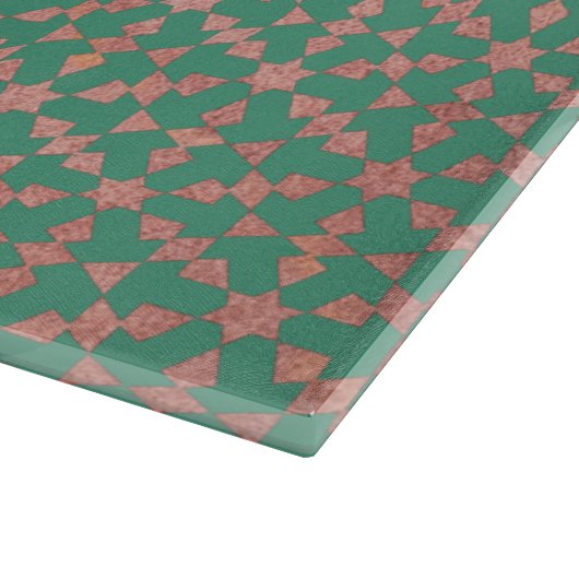 モロッコ民族幾何学モザイクパターン カッティングボード (角)