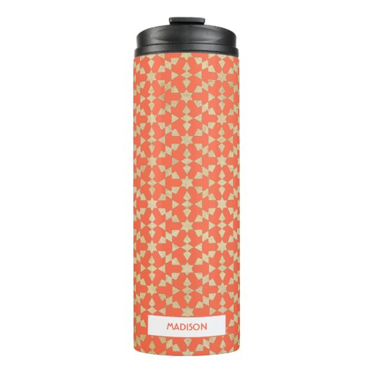 モロッコ民族幾何学モザイクパターン タンブラー (正面)