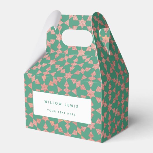 モロッコ民族幾何学モザイクパターン フェイバーボックス (正面サイド)