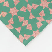 モロッコ民族幾何学モザイクパターン フリースブランケット (角)