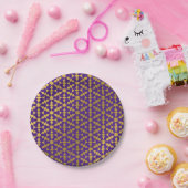 モロッコ民族幾何学モザイクパターン ペーパープレート (パーティー)