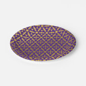 モロッコ民族幾何学モザイクパターン ペーパープレート (アングル)