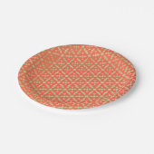 モロッコ民族幾何学モザイクパターン ペーパープレート (アングル)