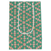 モロッコ民族幾何学モザイクパターン ミディアムペーパーバッグ (裏面)