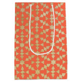 モロッコ民族幾何学モザイクパターン ミディアムペーパーバッグ (裏面)