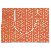 モロッコ民族幾何学モザイクパターン ラージペーパーバッグ (正面)