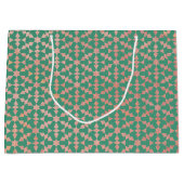 モロッコ民族幾何学モザイクパターン ラージペーパーバッグ (正面)