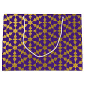 モロッコ民族幾何学モザイクパターン ラージペーパーバッグ (正面)