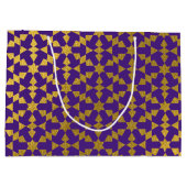 モロッコ民族幾何学モザイクパターン ラージペーパーバッグ (裏面)