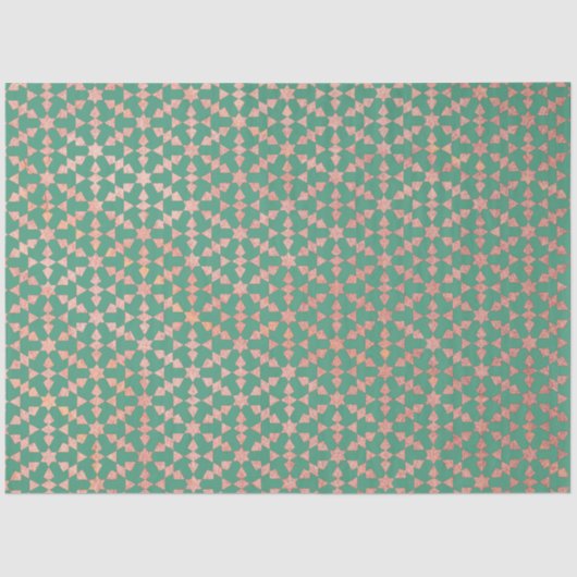 モロッコ民族幾何学モザイクパターン 薄葉紙 (正面)