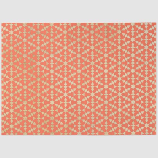 モロッコ民族幾何学モザイクパターン 薄葉紙 (正面)