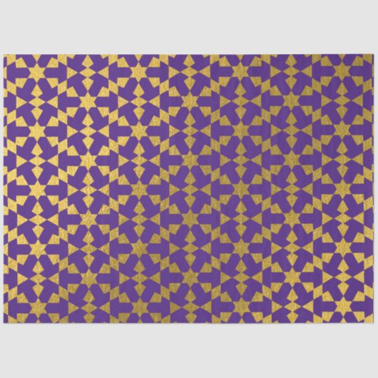 モロッコ民族幾何学モザイクパターン 薄葉紙 (正面)