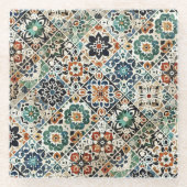 モロッコ混合学 ガラスコースター (正面)