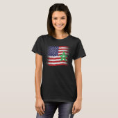 モロッコ米国国旗モローカン国旗 Tシャツ (正面フル)