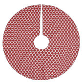 モロッコ赤と白クリスマスツリースカート ブラッシュドポリエステルツリースカート (正面)