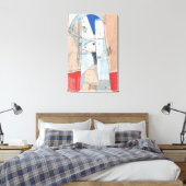 モロッコ通り街並み紙コラージュスケッチアート キャンバスプリント (インサイチュ (寝室))