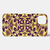 モロッコ風ゴールドパープルの贅沢な抽象柄 Case-Mate iPhoneケース (裏面 (横))