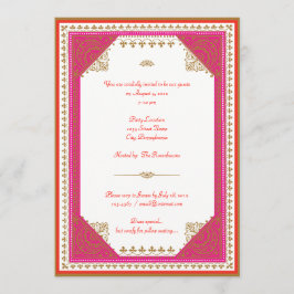 モロッコ風パーティーの招待状 招待状